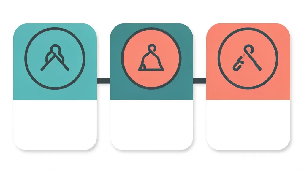 Marketing three-step infographic with icons and blank text panels