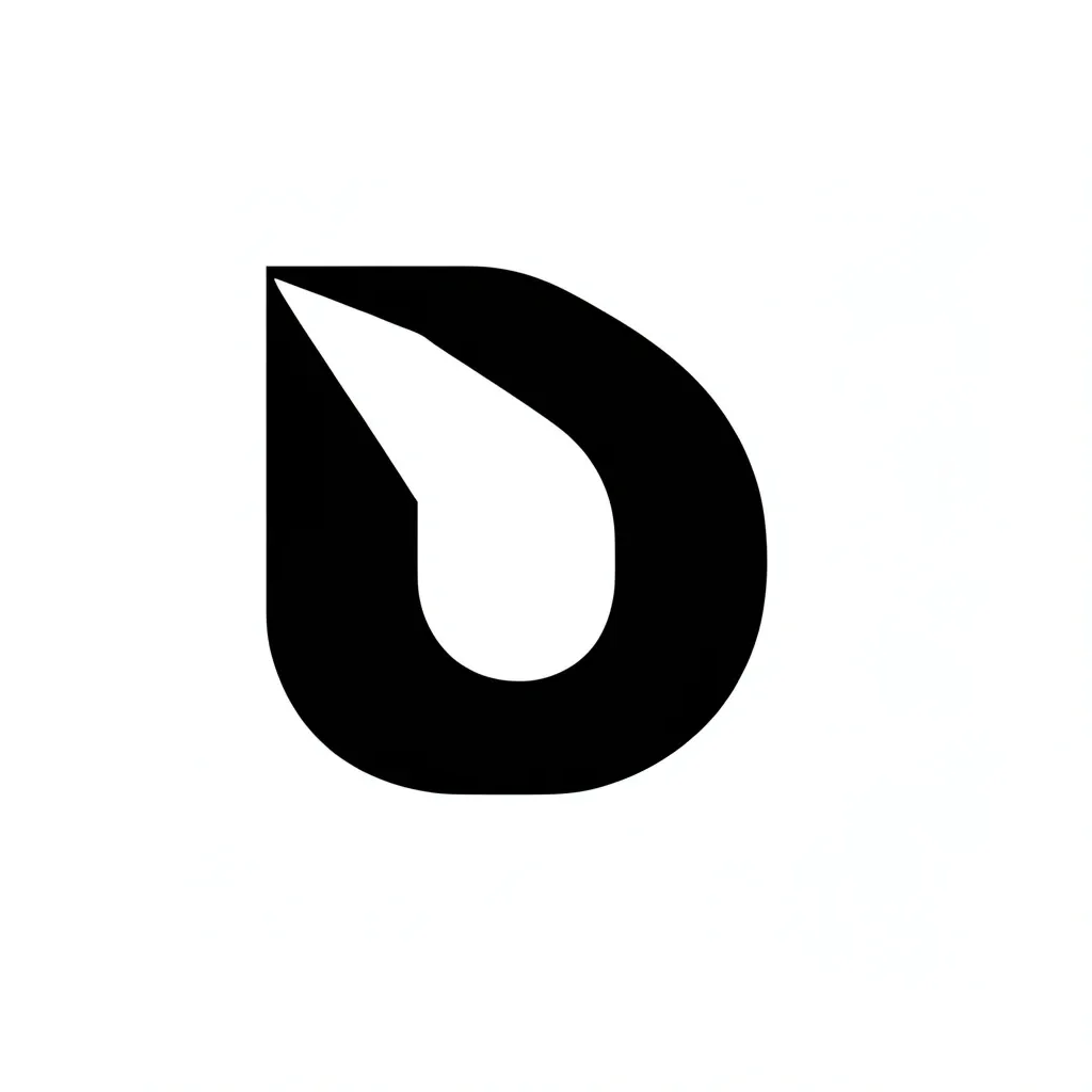 Modern minimal abstract logo mark in black on a clean white background
