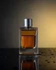 A studio perfume bottle product photo — AI-generated example render