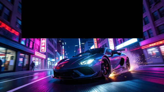 Racing game YouTube thumbnail with a sports car and blank title area