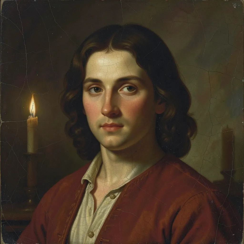 A renaissance oil painting avatar in candlelit earth tones