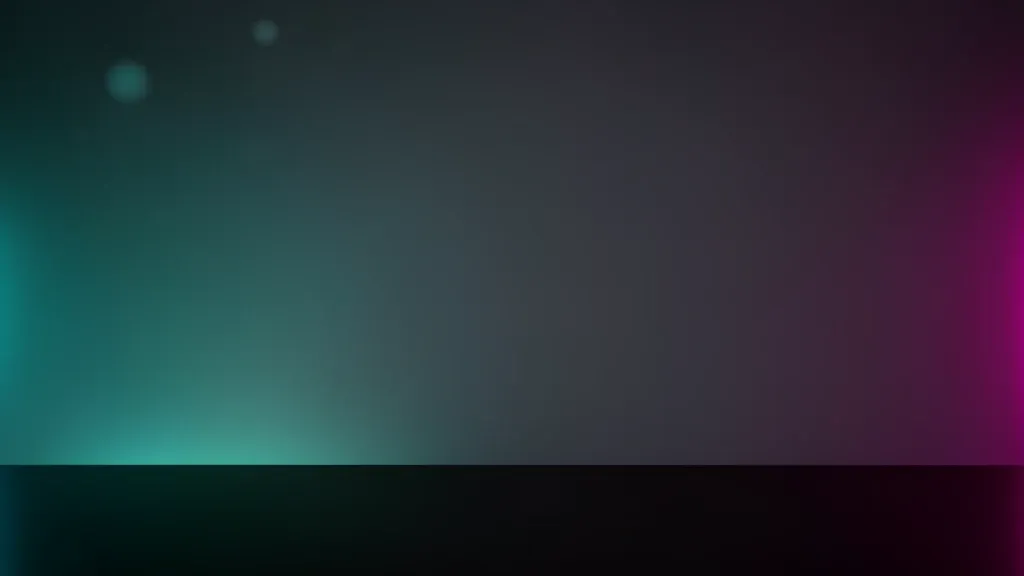 Dark studio thumbnail backdrop with teal and magenta rim glow and a clean empty right half