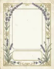 Vintage botanical tea label with hand-drawn herbs and blank text areas
