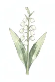 A watercolor lily of the valley botanical print — AI-generated example render